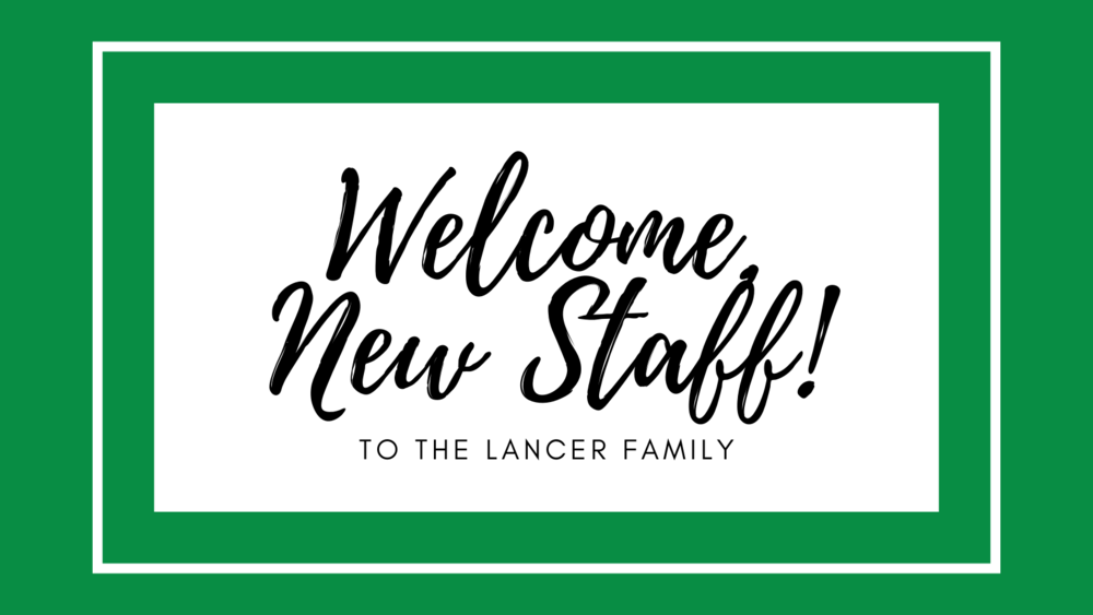 Welcome, new staff