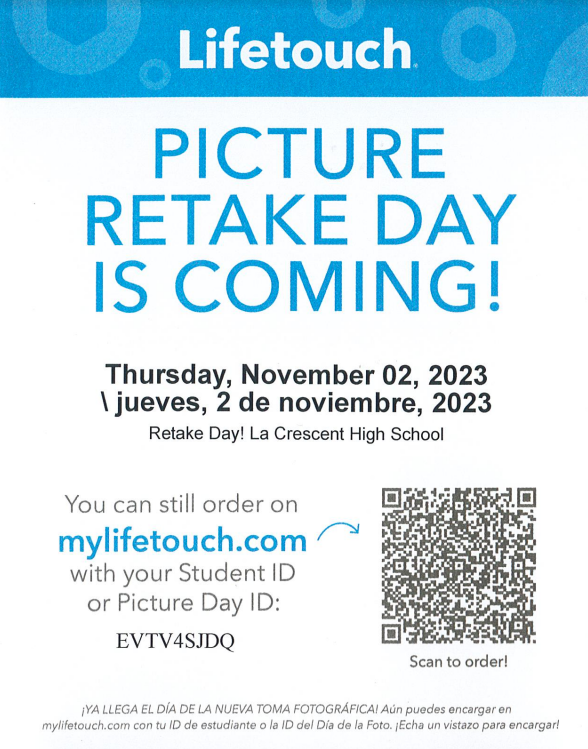 Picture Retake Day La CrescentHokah Public Schools