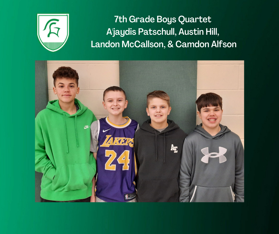 7th Grade Boys Quartet