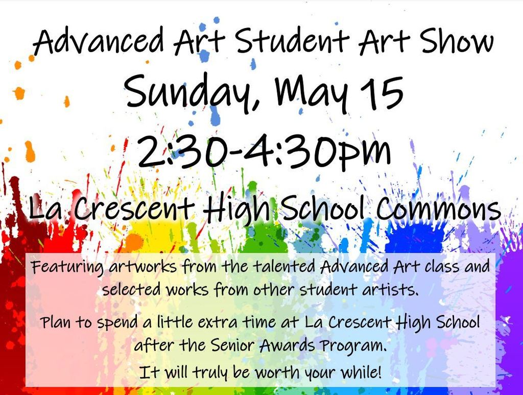 advanced art show, sunday may 15