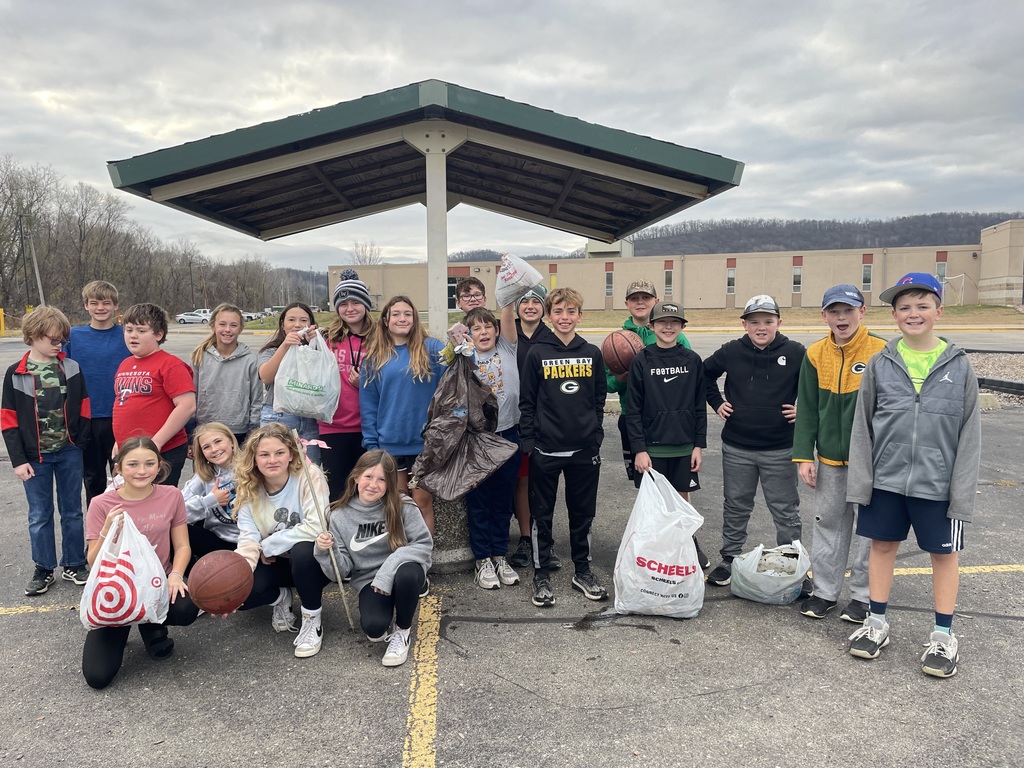 Mrs. Johnson's 6th grade advisory spent some time this morning clean up the playground of trash and debris.  Thank you students. 